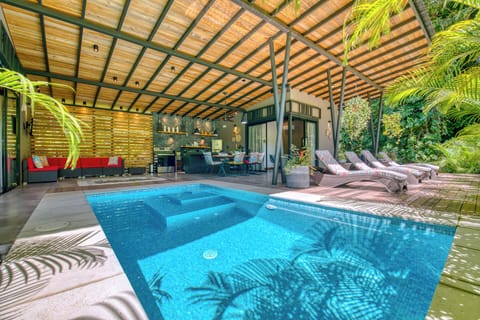 Open air concept living ,allows everyone to be included, even while in the pool!