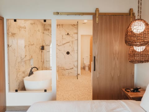 Free toiletries, hair dryer, towels, soap