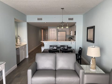 Living Room View Showing Dining Space and Ice Maker!