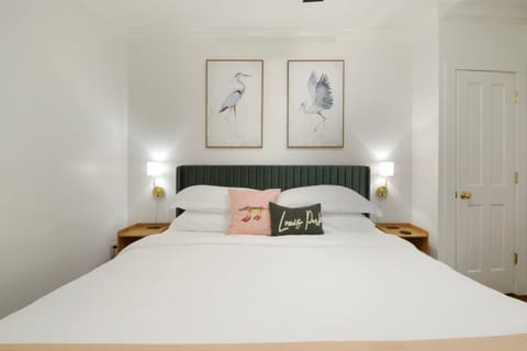 Elegant king bedroom with luxurious bedding