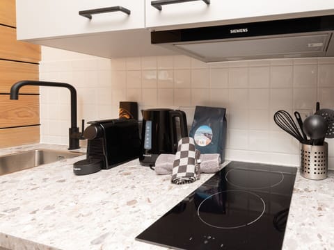 Kitchen, Kitchen Appliance, Countertop, Kitchen Stove, Major Appliance, Gas Stove, Home Appliance, Stove, Interior Design, Cabinetry