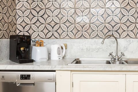 Villa | Private kitchen | Fridge, microwave, oven, stovetop