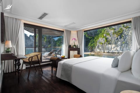 Premium bedding, minibar, desk, bed sheets