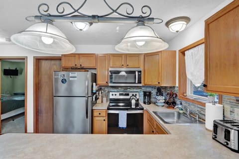 Kitchen with stainless appliances
