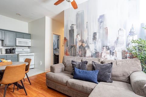 Bright living room — comfortable hangout space for the whole group.
