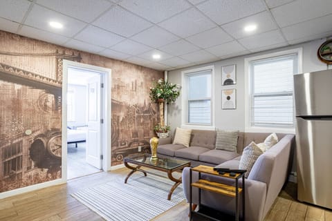 Custom NYC skyline accent wall — Manhattan views without the Manhattan price.