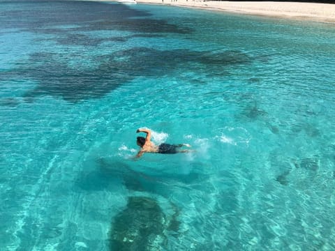 Icacos Beach.  Icacos beach has to be accesible by water taxi or boat. 