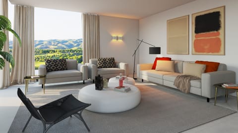 Living room with modern furnishings