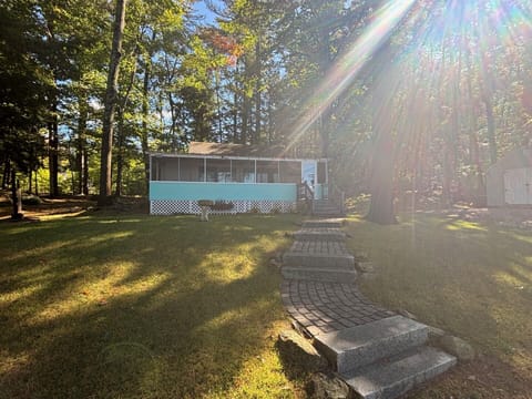 water front view of this adorable cabin