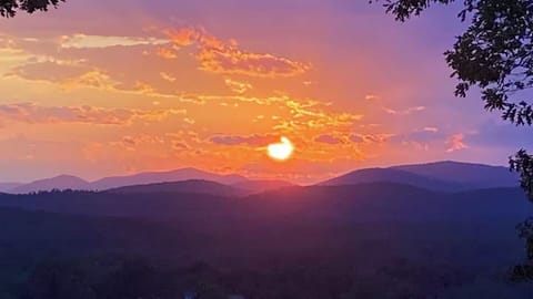 The Blue Ridge Mountain View from the Cabin 