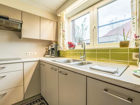 Kitchen, Countertop, Kitchen Appliance, Kitchen Sink, Interior Design, Major Appliance, Flooring, Plumbing Fixture, Cabinetry, Sink