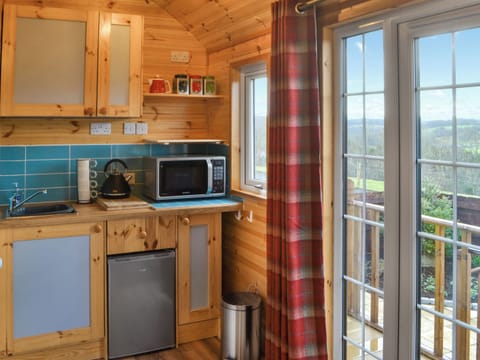 Kitchen area | Hadrian’s Wall Shepherd’s Hut at Brockalee Farm, Bardon Mill, Near Hexham