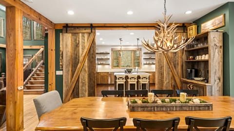 Close up the Kitchen barn doors for some privacy