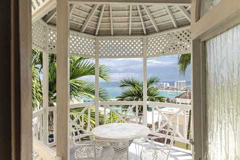 The best view on the island. Sit in your private gazebo and overlook the bay while dining or sipping a beverage. Also a great place to catch up on work (if you must)!