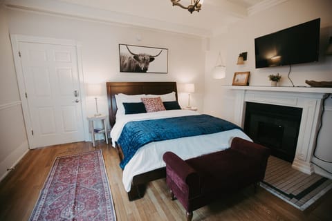 Blackfoot Apartment #3- The kind of room where you light the fireplace even if you don`t need to.