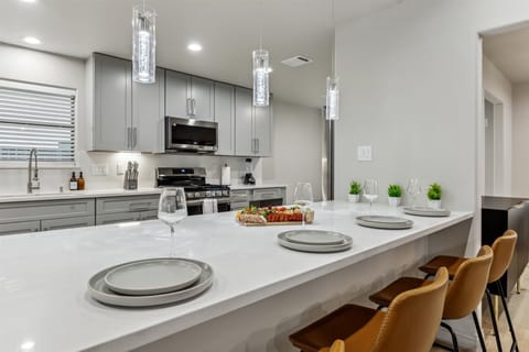 Shared kitchen with dining area