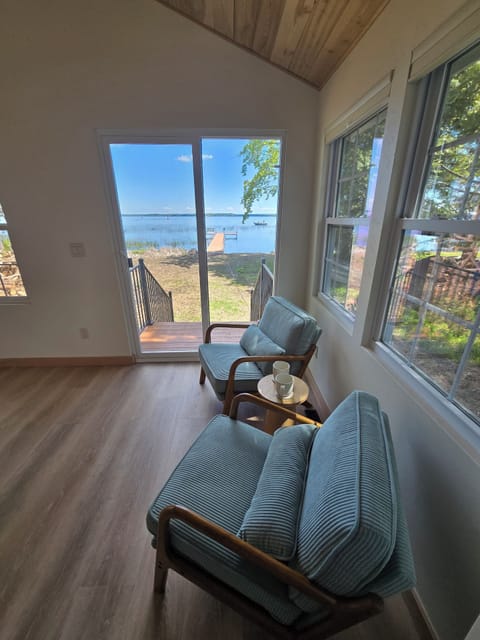 Enjoy the lake and wildlife from the sunroom