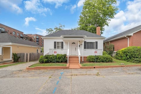 Front of the home--free parking w/ two front street spots and private driveway