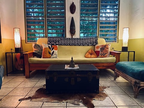 Living room with fold down futon 
