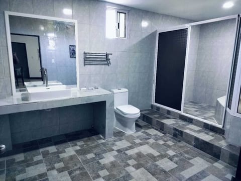 Deluxe Suite | Bathroom | Shower, free toiletries, slippers, towels