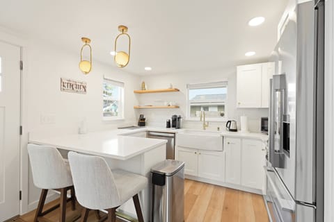 Fully renovated kitchen with stainless steel appliances