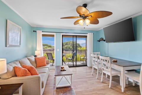 Enjoy the 65" smart TV or just visit with your fellow travelers.