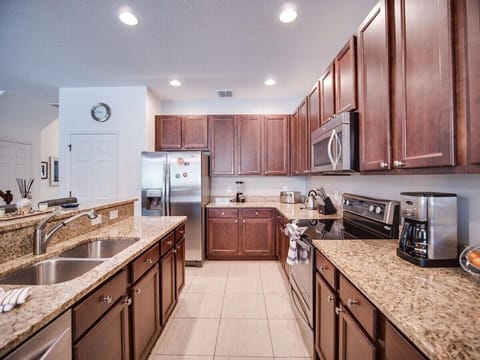 Large open plan kitchen with modern appliances