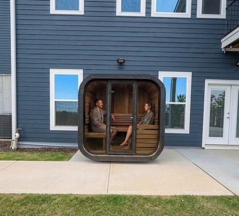 Our outdoor sauna