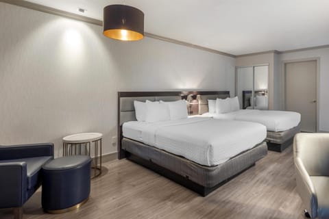 Standard Room, 2 Queen Beds, Non Smoking, Refrigerator & Microwave | Premium bedding, desk, laptop workspace, blackout drapes