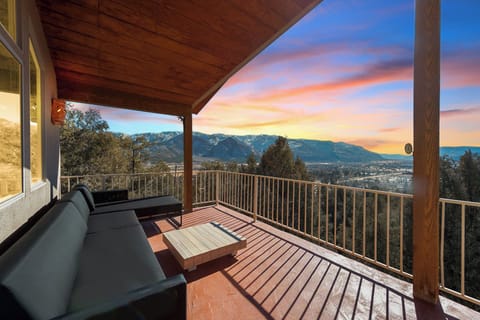 Deck off the Main Living Space - Couch, dining table, BBQ Grill - and amazing views
