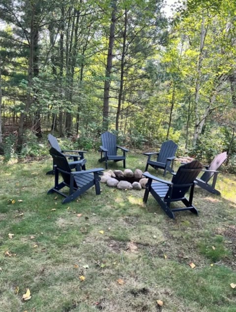 Lakeside fire pit for roasting s’mores and hot dogs - Skewers provided!