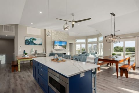 Spacious gourmet kitchen with modern appliances and a stunning island—perfect for entertaining!
