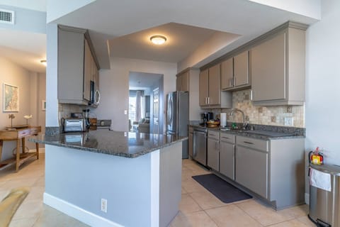 Fully stocked gourmet kitchen