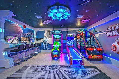 Welcome To Three Point Paradise 2!  Incredible Star Wars Theme Game Room