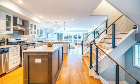 Stylish Chef’s Kitchen with Island & High-End Appliances