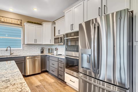 Stainless steel appliances ready for all your baking and cooking!