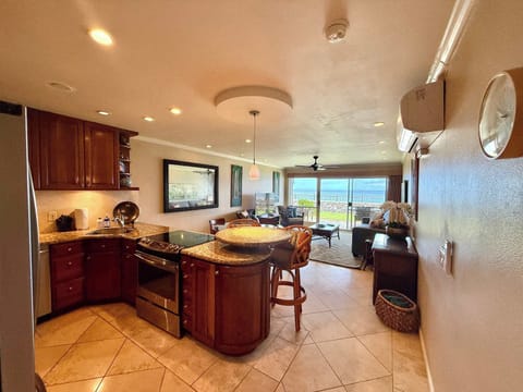 Kitchen - fully equipped to prepare meals while enjoying the ocean viewsa meal