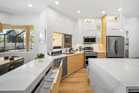 Complete with all top of the line kitchen appliances