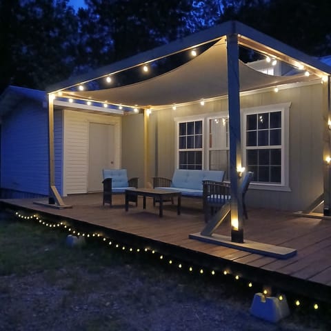 Newly added sunshade area for morning coffee or late night relaxation.