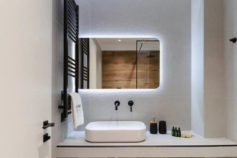 Shower, free toiletries, hair dryer, slippers