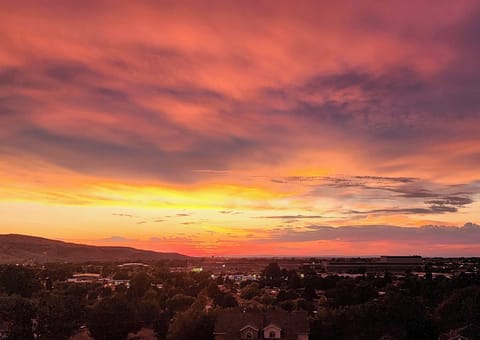 Sunset off of the backyard patio