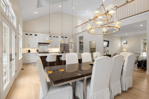 View of the formal dining space.