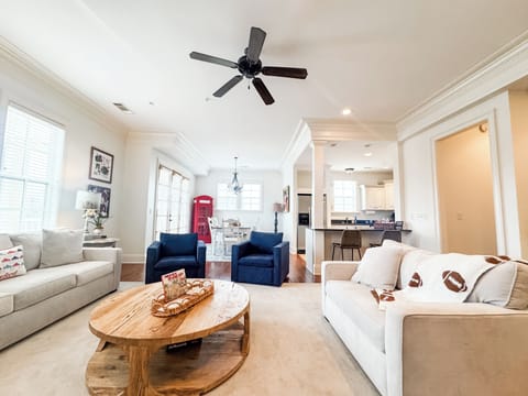 Living room with both couches opening into sofa beds - 1 twin & 1 full