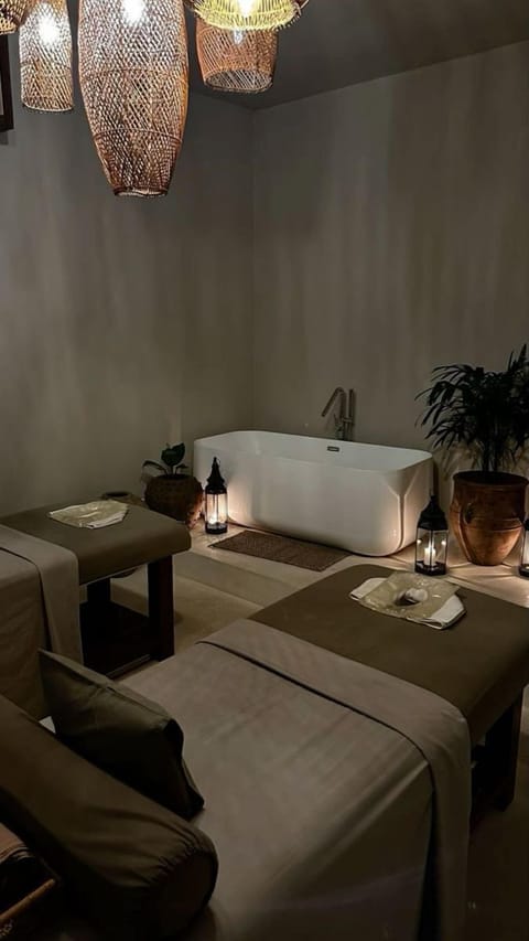 Sauna, hot tub, steam room, hot springs, mud baths, massages