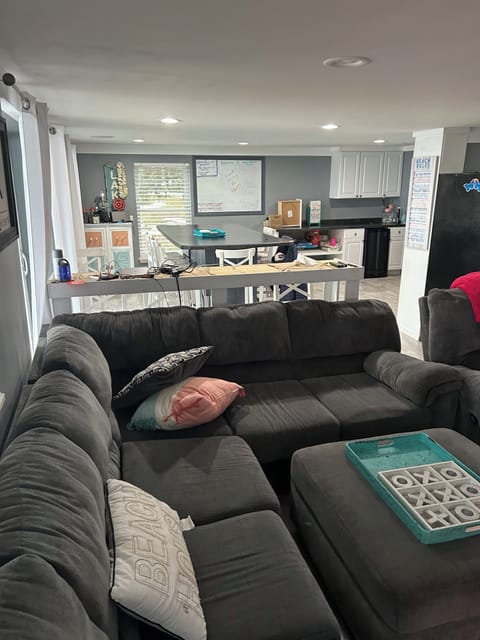 L shaped couch and two lazyboy recliners