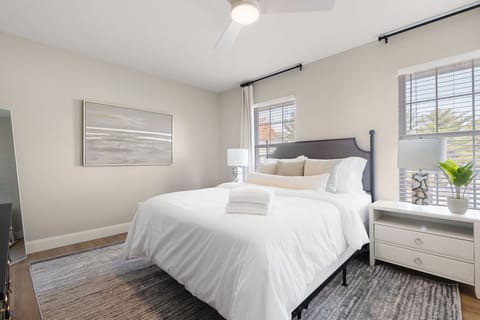 Primary bedroom to accommodate one or two. A wonderful retreat! Closet space!