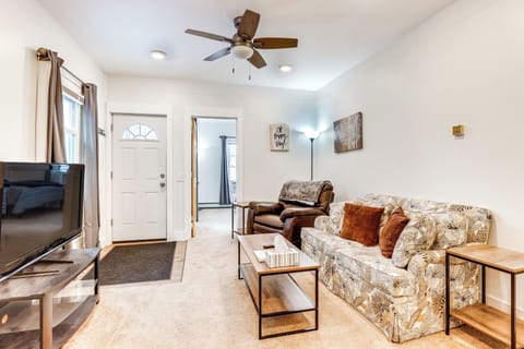 Corning Vacation Rental | 1BR | 1BA | 490 Sq Ft | 4 Steps to Enter