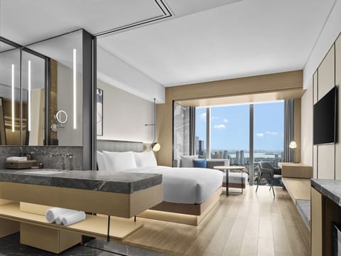 Exquisite View King Room | In-room safe, desk, laptop workspace, iron/ironing board