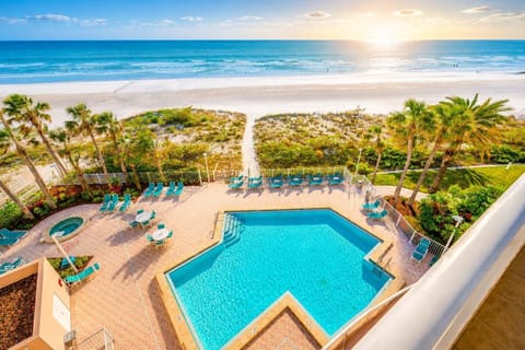 View of Beach and pool from the balcony