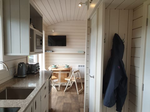 Cabin, 1 Bedroom | Private kitchen | Fridge, microwave, oven, electric kettle